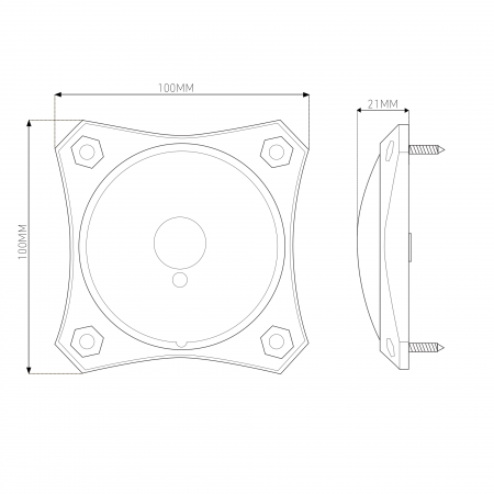 Single Surface Mounting Bracket 82 Series 